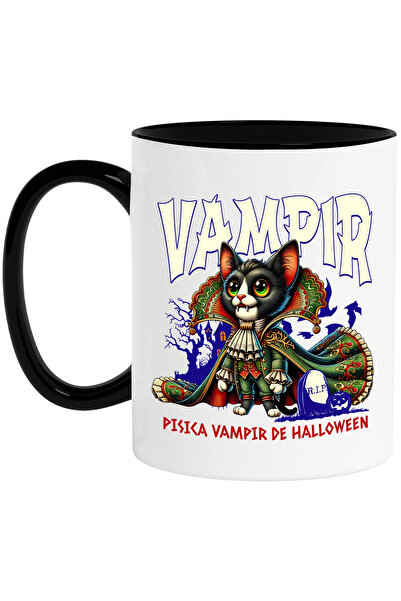 StoryGift Romania Cana cu Pisica Regina Vampir Cu Colti Text Pisica Vampir De...