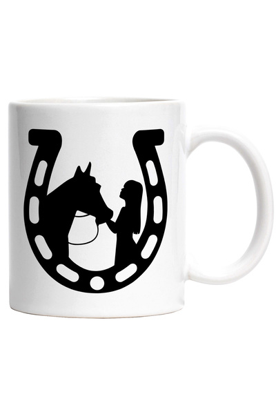 StoryGift Romania Cana pentru iubitoarele de cai - potcoava echitatie cu Mane...