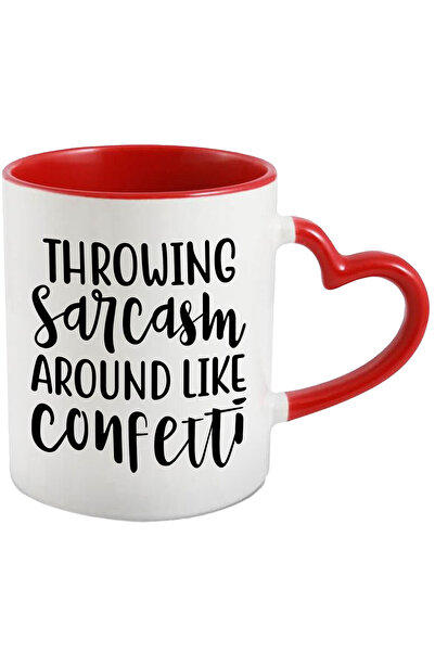 StoryGift Romania Cana cu textul "Aruncand cu sarcasm in jur cum arunc cu con...