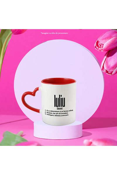 StoryGift Romania Mug With Name Iuliu, Determination, Modest, Intelligent, Funny, Personalized, Like, With, STG