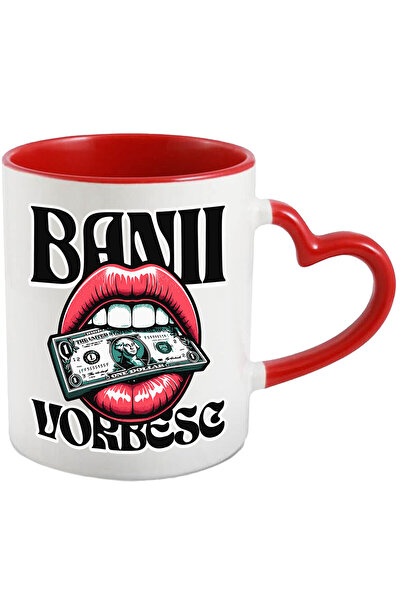 StoryGift Romania Cana cu Muscatura bancnota Dolar text banii vorbesc, Buze f...