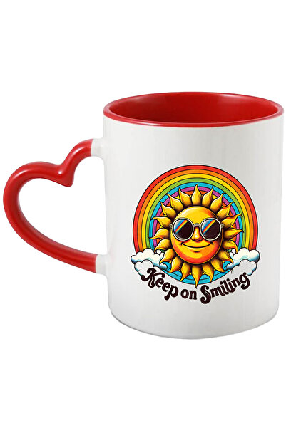 StoryGift Romania Cana cu mesajul "Keep on smiling", stilul hippie, cultura, ...