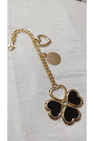 rüya hobi Black Clover Model Bag Ornament-Chain-Enameled-Stone-Gold-Bag Charm-