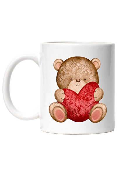 StoryGift Romania Cana Cu Ursulet De Plus, Inima, Iubire, Animal, Multicolor ...