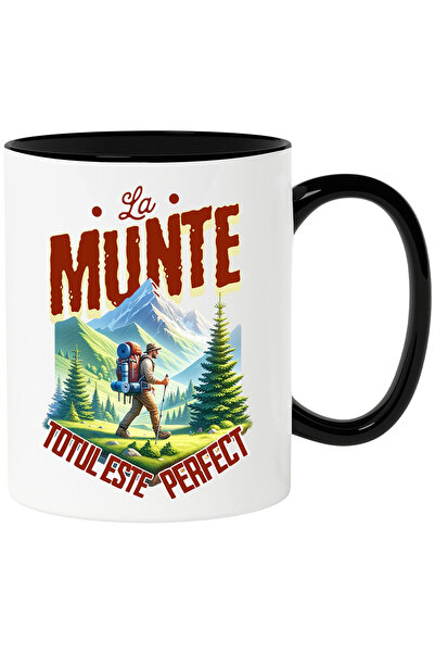 StoryGift Romania Cana cu Barbat Intre Munti Cu Rucsac Text La munte Totul Es...