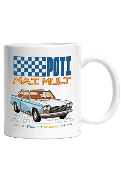 StoryGift Romania Cana mesaj motivational poti mai mult masina clasica, 330ml...