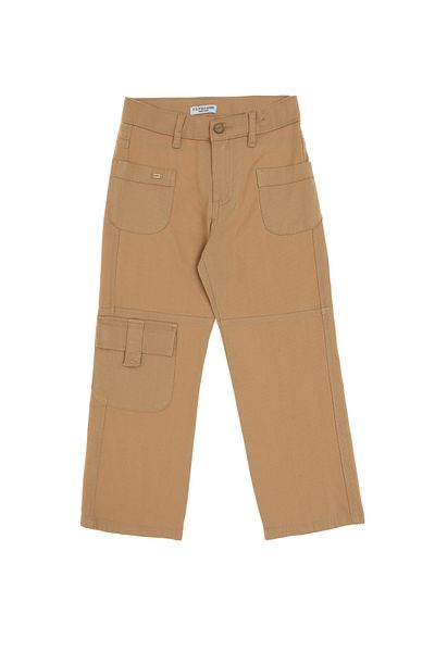 U.S. Polo Assn. Girl's Camel Cargo Canvas Trousers 50300869-Vr015