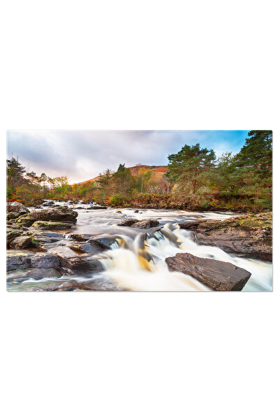 StoryGift Romania Tablou Canvas Cascada Dochart La Killin, Scotia, Peisaj, To...