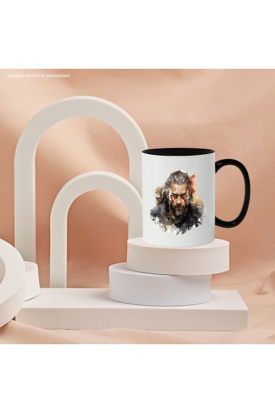 StoryGift Romania Mug With The Witcher, Character, Geralt of RIvia, Fantasy, Multicolor 330 ml, Sky, With