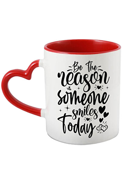 StoryGift Romania Cana cu inimioare si textul in engleza "Be the reason someo...