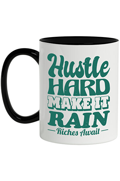 StoryGift Romania Cana Cu Mesaj In Engleza Hustle Hard Make It Rain Riches Aw...