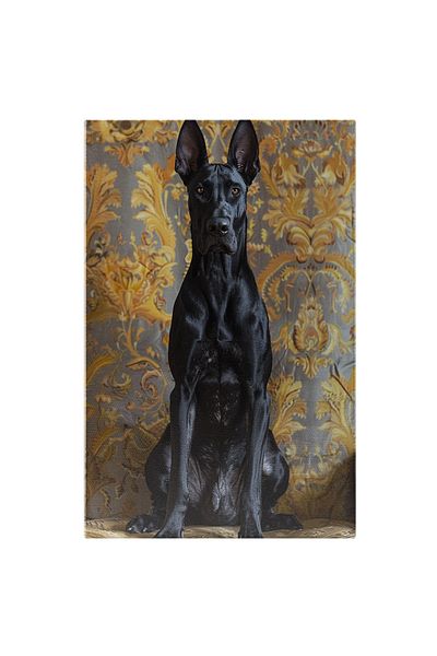 StoryGift Romania Tablou Canvas Caine Rasa Canis Panther De Culoare Neagra Cu Privire Nervoasa Pregatit De Atac