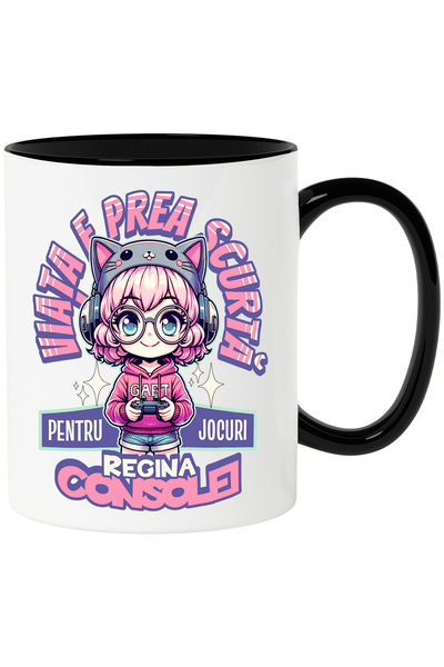 StoryGift Romania Cana fata gamer Viata e prea scurta pentru jocuri offline, ...