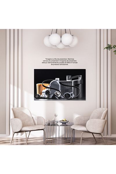 StoryGift Romania Canvas Print - Car Mechanical Details: Car, Bearing, Engine, Service, White, Shaft