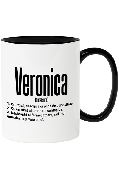 StoryGift Romania Cana Cu Numele Veronica, si Mesaj Motivational, Creativa, D...