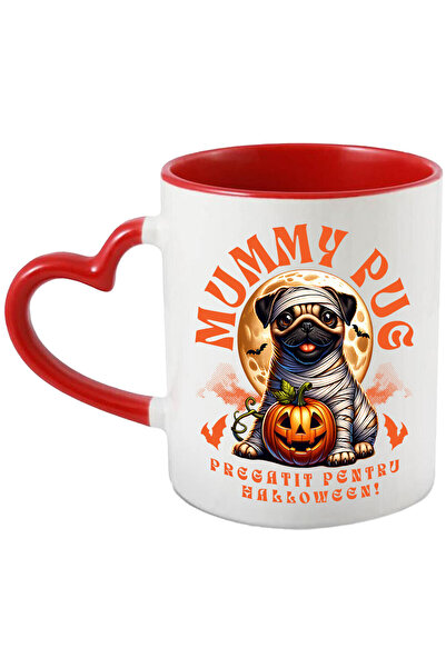 StoryGift Romania Cana cu Caine Pug mumie Infasurat Text Pregatit Pentru Hall...