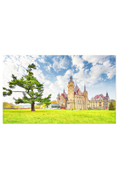 StoryGift Romania Tablou Canvas Peisaj De Toamna Cu Castelul Moszna, Baroque, Moszna, Ancient, Architecture, Cast