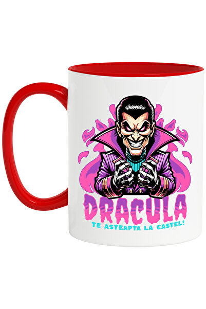 StoryGift Romania Cana Dracula-Te asteapta la castel, 330ml, Ceramic cu Maner...