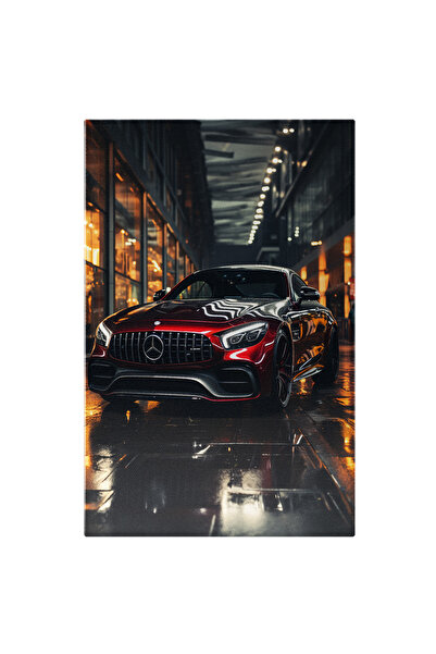 StoryGift Romania Tablou Canvas: Magazin Auto Mercedes Amg Rosu Fotografiat In Lumina Si Pregatit De Calatori Pi