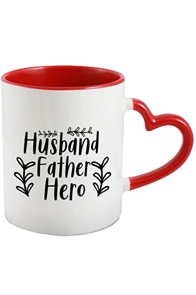 StoryGift Romania Cana cu textul "Husband, father, hero" - sot tata erou grij...