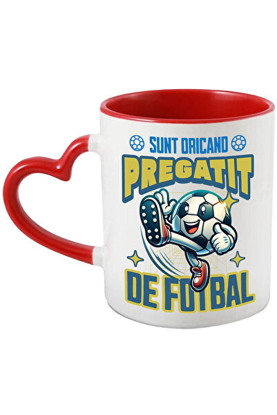 StoryGift Romania Cana cu Minge De Fotbal Vesela Cu Picioare Sport Teren Moti...