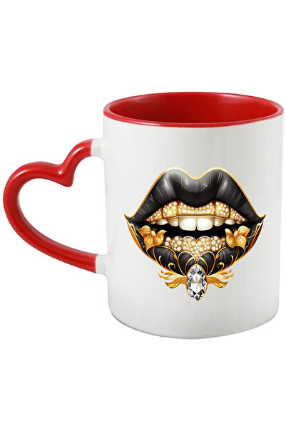 StoryGift Romania Cana cu niste buze negre | dinti albi | pietre pretioase | ...