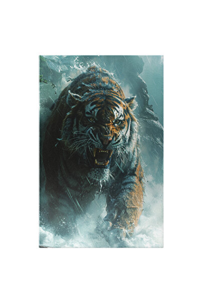 StoryGift Romania Tablou Canvas Tigrul Din Apele Tumultoase Și Furia Apelor S...