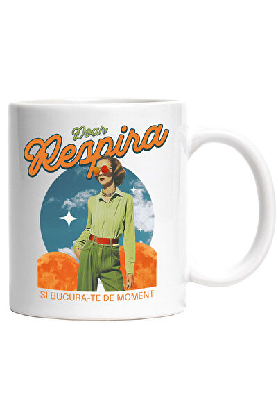 StoryGift Romania Cana cu Femeie Stil Retro Cu Ochelari De Soare Stil Aviator...