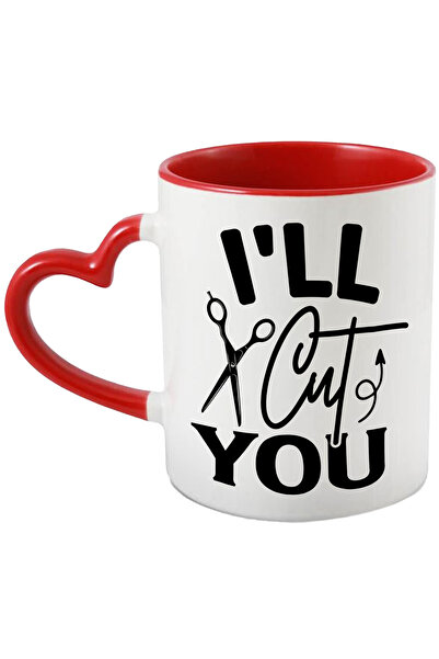 StoryGift Romania Cana cu foarfeca pentru frizeri cu mesajul "I'll cut you" -...