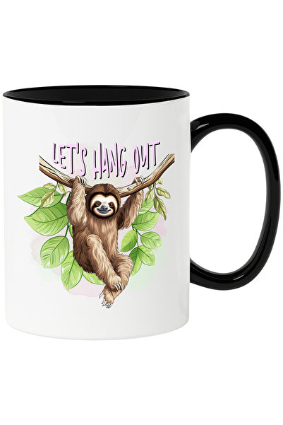StoryGift Romania Cana cu animalul sloth/lenes tinandu-se de o creanga cu mes...