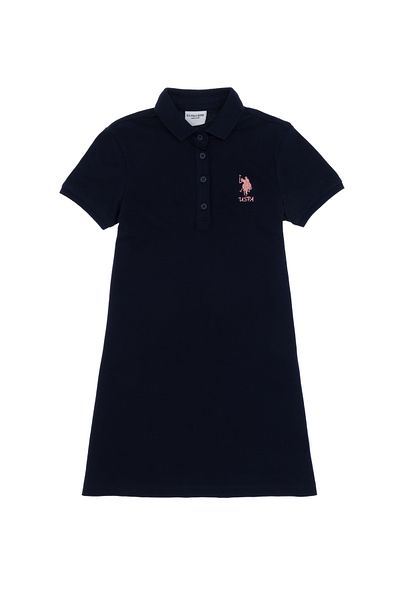 U.S. Polo Assn. Girl's Navy Blue Knitted Dress 50299947-Vr033