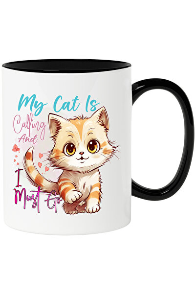 StoryGift Romania Cana cu pisoi cu mesajul "My cat is calling and I must go",...