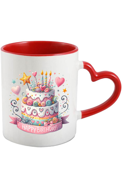 StoryGift Romania Cana cu un tort delicios cu mesajul "Happy birthday" | ilus...