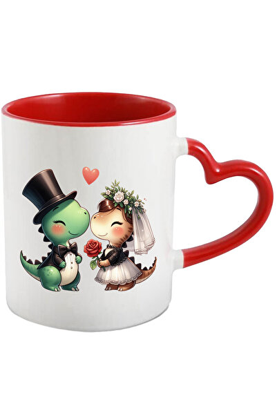 StoryGift Romania Cana cu o femela dinozaur si un dinozaur verde la nunta | i...