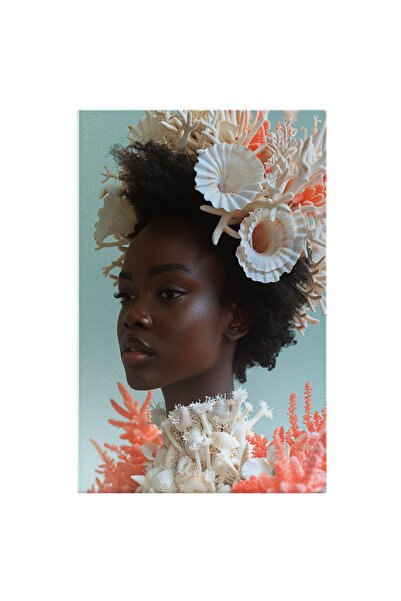 StoryGift Romania Tablou Canvas Splendoarea Oceanului În Portretul Fetei Cu P...