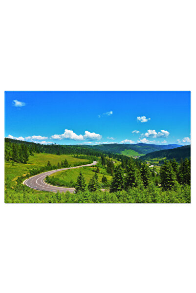 StoryGift Romania Tablou Canvas - Peisajul Mestecanisului In Romania - Dimineata Linistita La Munte