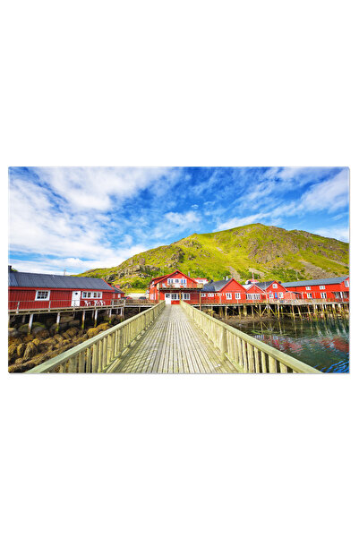 StoryGift Romania Tablou Canvas Case Traditionale In Lofoten, Norvegia, Rorbu...