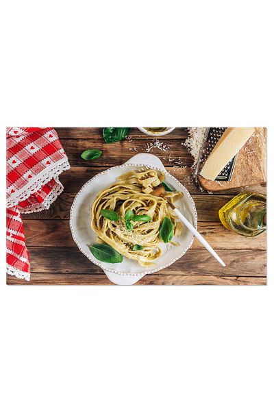 StoryGift Romania Tablou Canvas - Gustari Italiene Delicioase: Paste Cu Sos Pesto Si Ingrediente Proaspete