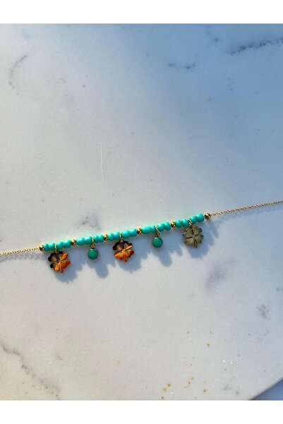 Orvix Accessories الصلب غير محدد الخرز الأزرق ديزي عزر المرأة خلخال الصيف خلخال مساء خلخال هدية خلخال