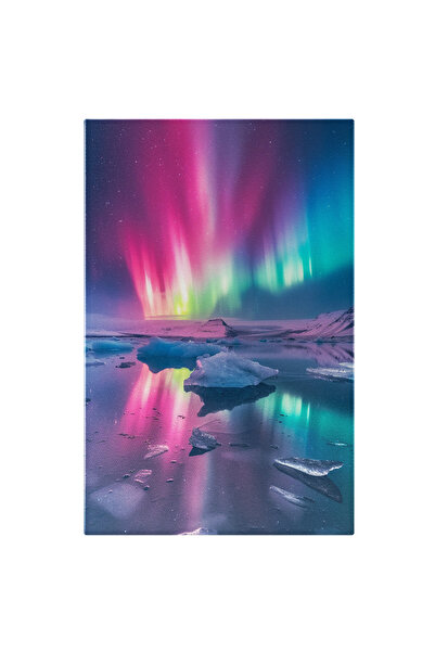 StoryGift Romania Tablou Canvas: Noape La Polul Nord Aurora Boreală Cu Nuațe ...