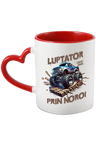 StoryGift Romania Cana luptator prin noroi masina off-road aventura, 330ml, C...