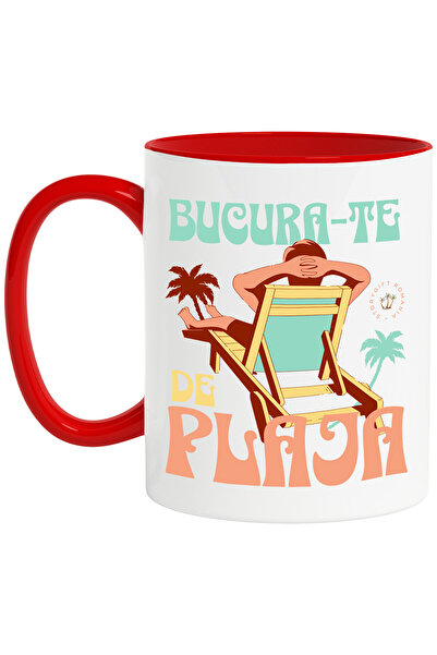 StoryGift Romania Cana cu Om Pe Sezlong plaja Tropicala Relaxare text Bucura-...