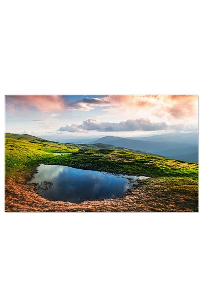 StoryGift Romania Tablou Canvas Cu Lacul De Munte - Natura Uimitoare In Georgia