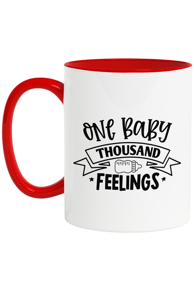 StoryGift Romania Cana cu textul "One baby, thousand feelings" - un bebelus o...