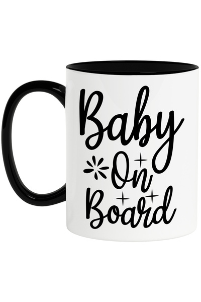 StoryGift Romania Cana cu textul "Baby on board" - bebelus la bord copilarie ...