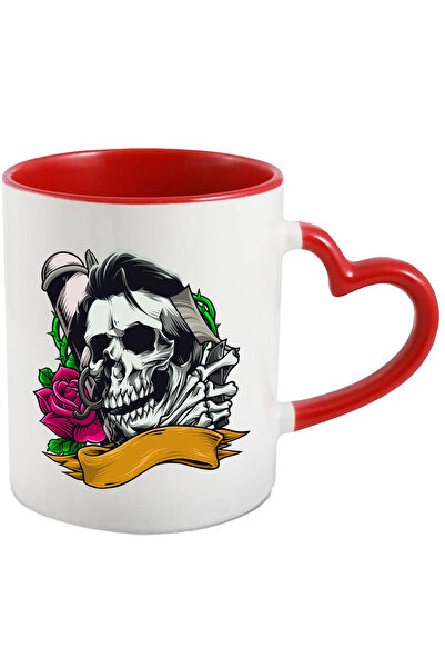 StoryGift Romania Cana Cu Craniu, Trandafir, Frizerie, Multicolor 330 ml, Cer...