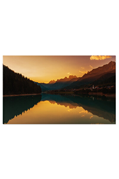 StoryGift Romania Tablou Canvas Peisaj Incantator In Dolomiti, Auronzo Di Cad...