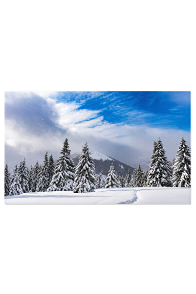 StoryGift Romania Tablou Canvas Munti Cu Varfuri Acoperite De Zapada Si Casca...