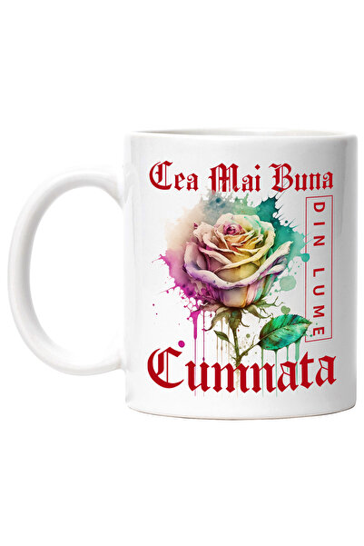 StoryGift Romania Cana Cu Textul Cea Mai Buna Cumnata, Din Lume, Floare, Tran...