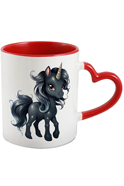 StoryGift Romania Cana cu un unicorn negru | ilustratie | serios | creatura m...